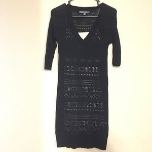 Black dress with nude lining